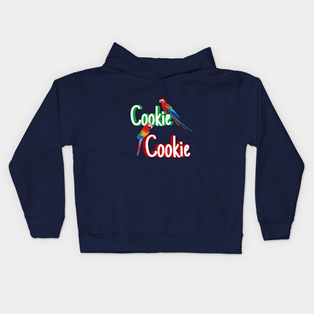 Cookie Parrot Kids Hoodie by frontlineameliorate